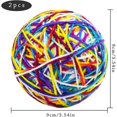 thumbnail image 4 of 2 bolas de juguete para gato, bola con campana interactiva, bola de hilo de colores para mascotas, 4 of 5
