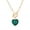 Malachite, variant on Heart Paperclip Toggle Turquoise, Turquoise Necklace, Stainless Steel, 1