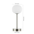 thumbnail image 2 of JONATHAN Y Natalia 12.25" Modern Minimalist Iron Rechargeable Integrated Portable LED Table Lamp, Nickel/White, JYL7108A, 2 of 6