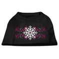 thumbnail image 3 of Christmas Screenprinted Dog Shirt, "Pink Snowflake Swirls", 3 of 6