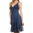 thumbnail image 4 of Sakkas Fedelle Sleeveless Mid-Length Summer Dress With Cross Over Open Back Straps - Navy - 1X/2X, 4 of 4