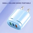 thumbnail image 4 of 3-port USB Charging Head Macaron Color Matching Charging Head Portable USB Charging Head, 4 of 5