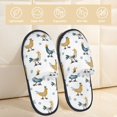 thumbnail image 2 of Fotbe Farm Roosters Pantuflas Peludas para Mujer con Estampado, Zapatillas de Peluche, Zapatos de Invierno para Casa, Uso Interior y Exterior-Medium, 2 of 8