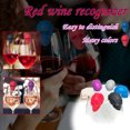 thumbnail image 1 of TIMIFIS Kitchen Gadgets Silicone Wine Glass Identifier Identifier Marker Wine Glass Label Red Wine, 1 of 7