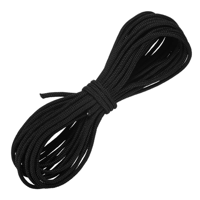 Cuerda de arranque de retroceso Uxcell 6mm 10m Cuerda de nylon para motosierra Negra