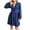 Blue, variant on gakvbuo Fall Dresses for Women 2022 Long Sleeve Dress for Women Wedding Guest Slim Tunic Dreses V Neck Ruffle Knee Length A-Line Casual Draped Chiffon Pleated Wrap Mini Dress