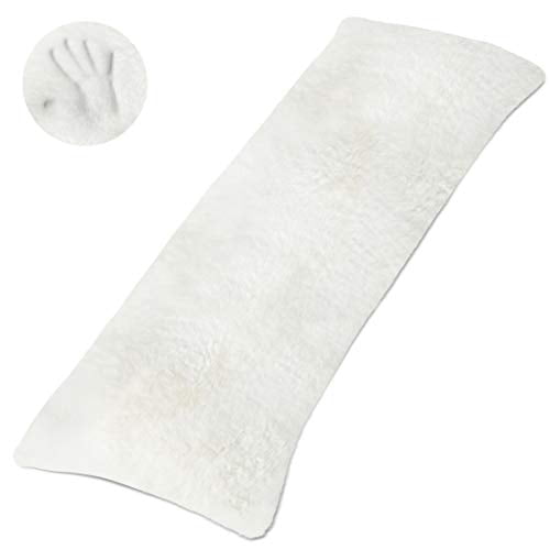 Shredded Memory Foam Milliard Full Body Pillow Hypoallergenic Fits 20x54 Pillowcase for Comfortable Sleep Long Velour Cover Firm Hug Pillows for Side and Back Sleepers