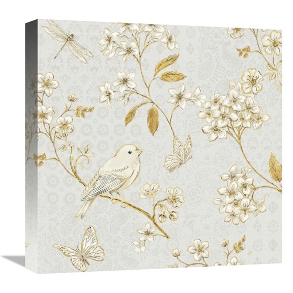 Global Gallery's 'Golden Garden IV' by Daphne Brissonnet Stretched Canvas Wall Art