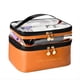 thumbnail image 1 of Bolsas de Maquillaje de Viaje de Gran Capa, Bolsa de Maquillaje Transparente, Organizador, Bolsa para el Cuidado de la Piel, Bolsa Organizadora de Maquillaje en Capa Marrón, 1 of 5