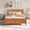 Queen Oak, variant on Jopath Twin Platform Bed, Wood Bed Frame with Headboard and Wood Slat Support for Teen and Adult Espresso