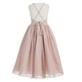 thumbnail image 2 of Ekidsbridal Criss-Cross Chiffon Flower Girl Dresses for Weddings Junior Bridesmaid Birthday Party Evening Gown 191 12, 2 of 3