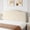 Beige, variant on Pinmoco Upholstered Headboard for Queen Bed, Height Adjustable and Memory Foam Arc-shaped Head Board, White