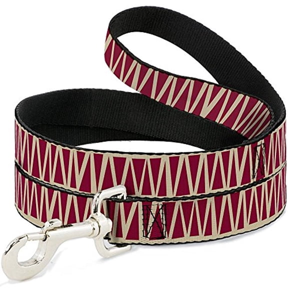 buckle-down "zig zag doodle tan red" dog leash