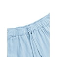 thumbnail image 4 of Innerwin Bottoms Solid Color Men Pants Outdoor Elastic Waist Loose Trousers Sky Blue M, 4 of 7