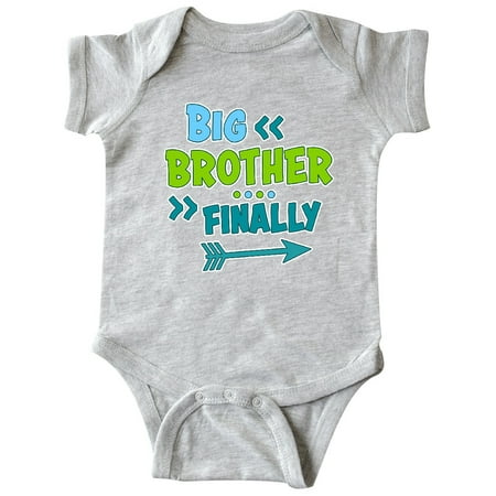 

Inktastic Big Brother Finally with Arrow Gift Baby Boy or Baby Girl Bodysuit