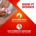 thumbnail image 6 of ThermaCare Heat + Max Strength Lidocaine Roll-On, Dual Action Pain Relief with Patented Heatwave Technology, Targeted No-Mess Relief for Back, Neck, Muscles & Joints, 6 of 8
