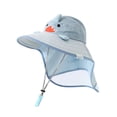 thumbnail image 4 of Oiyii Toddler Boys Water‑Repellent Bucket Hats Crocodile Appliqué Hiking Sun Hats, Blue, 4 of 7