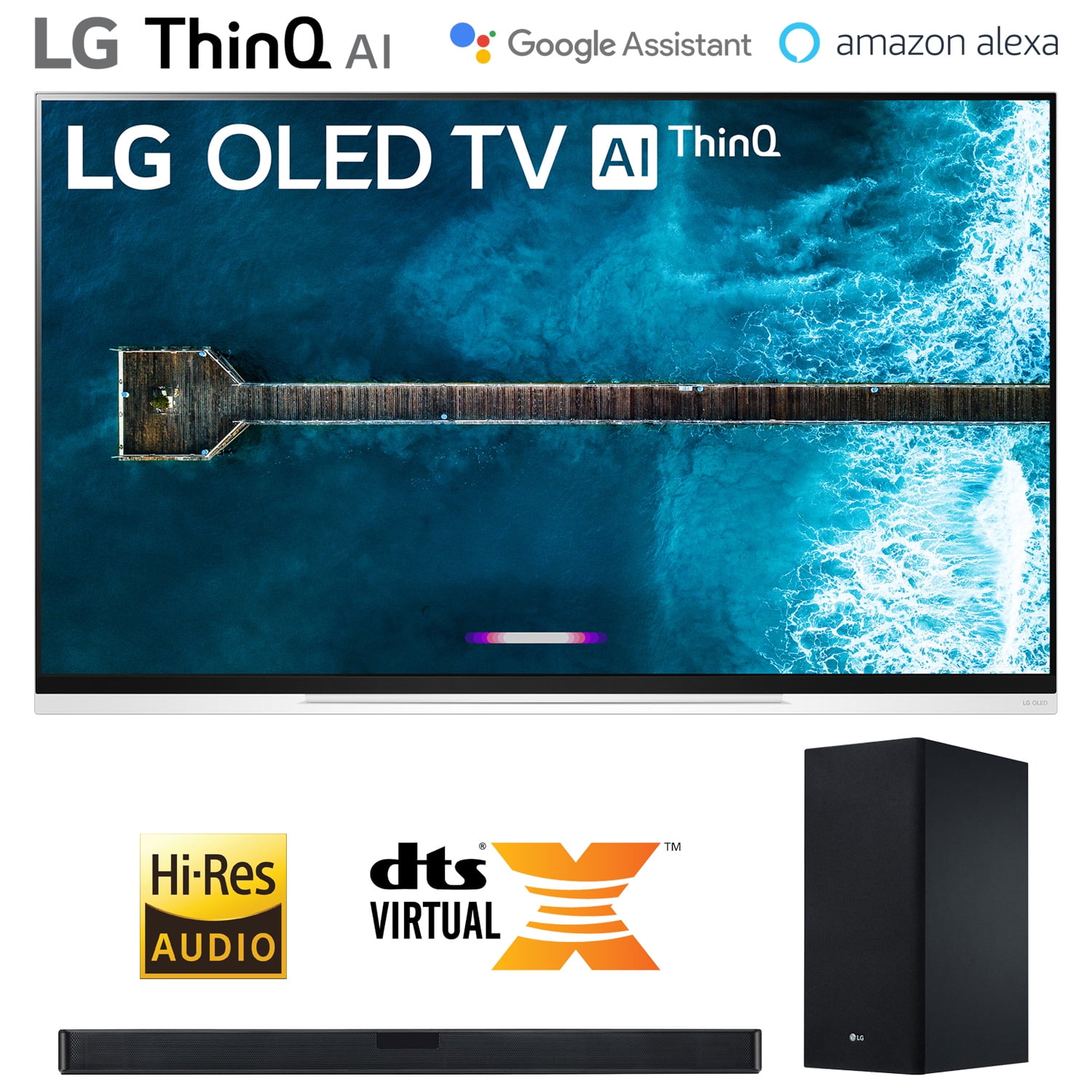 LG OLED65E9PUA 65" E9 4K OLED Smart Glass TV w/ AI ThinQ ...