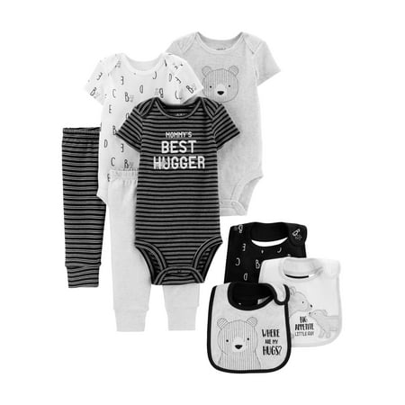 Child of Mine by Carter's Baby Boy Clothes Bodysuits, Pants, & Bibs Shower Gift Set,