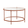 Kepooman Round Coffee Table, Carbon Steel Tea Table for Living Room, Sofa Center Table for Home Office, Rose Gold Kepooman Round Coffee Table, Carbon Steel Tea Table for Living Room, Sofa Center Table for Home Office, Rose Gold