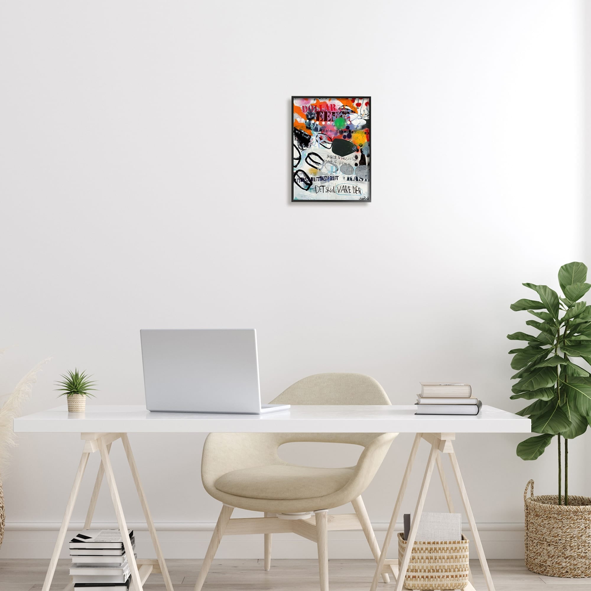 Stupell Industries Bold Stencil Graffiti Text Collage Dynamic Patterns Framed Wall Art, 11 x 14, Design by Incado