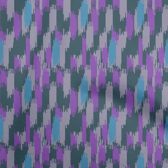 oneOone Viscose Jersey Dark Green Fabric Ikat Sewing Fabric By The Yard Printed Diy Clothing Sewing Supplies 60 Inch Wide