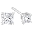 thumbnail image 3 of 14K White Gold 0.25 CTTW Diamond Stud Earrings (I-J, SI1-SI2), 3 of 7