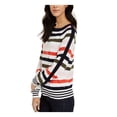 thumbnail image 3 of TOMMY HILFIGER $99 Womens New White Color Block Sweater S B+B, 3 of 4