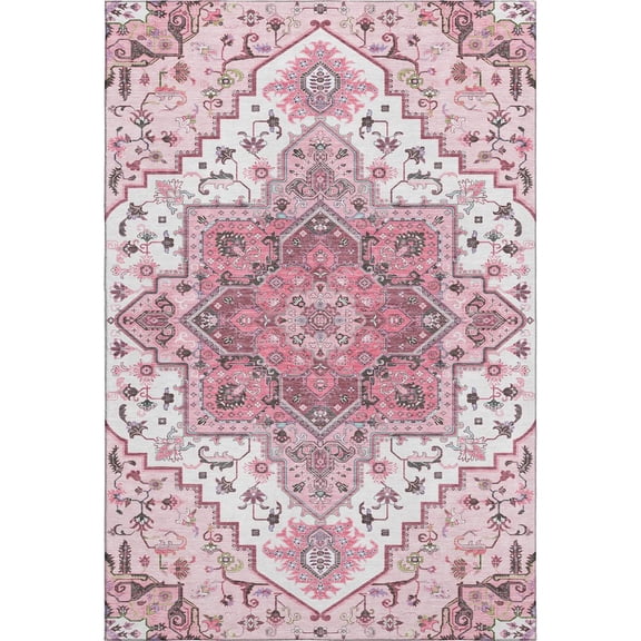 Dalyn Rugs Premium Machine Washable Mayfield AMF1036 Pink 3' x 5' Rug