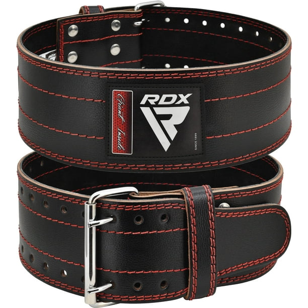 Cinturón de levantamiento de pesas RDX IPL aprobado por la USPA de cuero de 6 mm de grosor