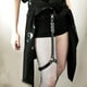 thumbnail image 4 of Punk cinturón pierna arnés cuero cuerpo accesorios liguero joyería para mujeres y niñas Negro jinwen Liguero de pierna de mujer, 4 of 8