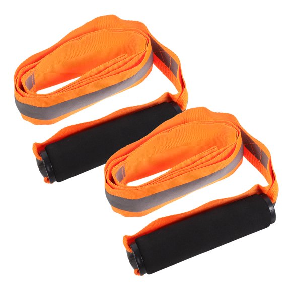OULII 2Pcs Orange Nylon Deer Dragging Rope Heavy Duty Sturdy Outdoor Hunting Strap with Reflective Safety