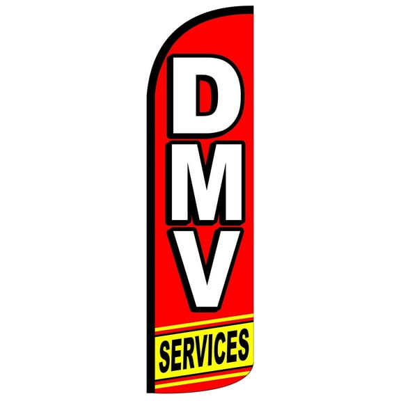 Dmv Service Windless flag Without Pole Advertisement /Business Flags | Feather Flag |