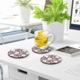 thumbnail image 7 of GZHJMY Santa Claus Round Coaster, 4 Pcs Heat Resistant Absorbent Drink Coaster for Kitchen Bar Cafe Decor, 7 of 7