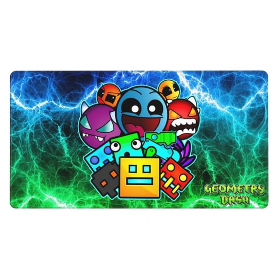 Geometry Dash Mouse Pad 16x29.5 Inch Computer Keyboard Mouse Pad Waterproof And Non Slip Table Pad Mouse Pad