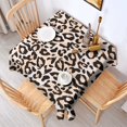 thumbnail image 2 of Beige and Black Of Leopard Print Square Tablecloth,Waterproof Square Table Cover,Wipeable Spillproof Washable Table Cover for Home Kitchen Party Decor 52"x52"(132x132cm), 2 of 6