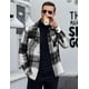 thumbnail image 3 of Camisas de franela para hombre, chaqueta informal con botones a cuadros, 3 of 6