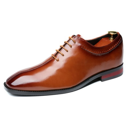 

Santimon Mens Dress Shoes Leather Lace Up Oxford Shoes Casual Formal Business Shoes Stan 6 US