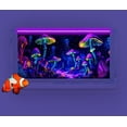 thumbnail image 4 of Blacklight Mushroom Aquarium Background UV Reactive Background Starry Sky Terrarium Background with 10 EVA Double-Sided Tape, 48X24IN, 4 of 5