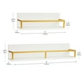 thumbnail image 3 of Mind Reader Floating Shelves, Wall-Mounted Office Organizers, Modern MDF Display Storage with Metal Rail, Metal. MDF, Set of 2, White, 3 of 7