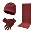 thumbnail image 3 of Kraoden Men and Women Knitted Thick Warmth Woolen Hat Scarf Gloves Three Piece Suit, 3 of 3