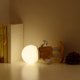 thumbnail image 4 of Lámpara de mesa creativa con figura de madera con pantalla de cristal blanco, lámpara de noche modernista, lámparas de mesita de noche, 4 of 5