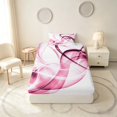 thumbnail image 4 of Manfei Abstract Artwork Twin Sheets, Gradient Bedding, Pink, Gray Reversible 3-Piece1 Flat Sheet + 1 Fitted Sheet + 1 Pillowcase, 4 of 6