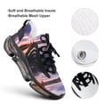 thumbnail image 4 of 2024 Sunset Scenery Women Or Men Lace Up Flat Sneakers Female Mesh Walking Footwear, 4 of 8