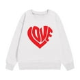 thumbnail image 4 of Bnwani Sweatshirt Girls Crew Neck Long Sleeve Comfortable Sweatshirt Valentine'S Day Hearts Printed Tops Pullover, 4 of 4