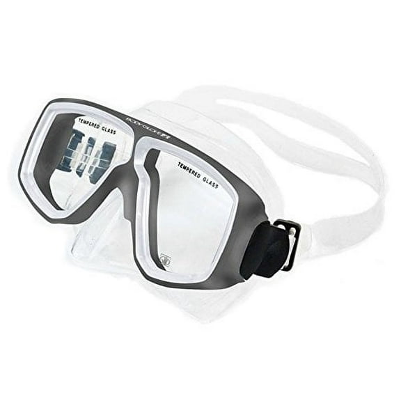Body Glove Adult Aquatics Series Optical Professional Mask With Corrective Lenses in Strong, Silver