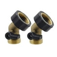 Zoyueyie Bending Heavy Duty Brass Garden Hose Connector with Shut Off