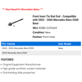 thumbnail image 2 of Front Inner Tie Rod End - Compatible with 2003 - 2006 Mercedes-Benz E500 Base 2004 2005, 2 of 2