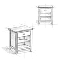 thumbnail image 6 of Simpli Home Artisan 24 inch Wide Solid Wood Bedside Table in Russet Brown, 6 of 13
