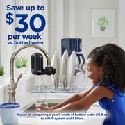PUR Faucet Mount Water Filtration System, Water Filter for Sink Faucets, FM2000B, Black